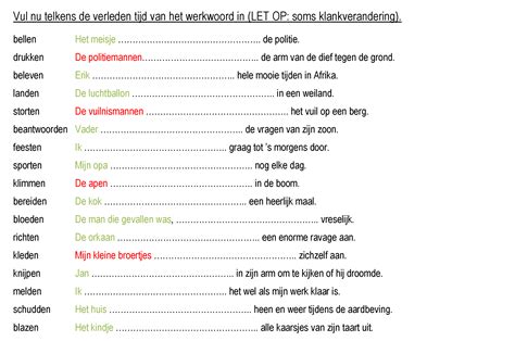 verrassen verleden tijd